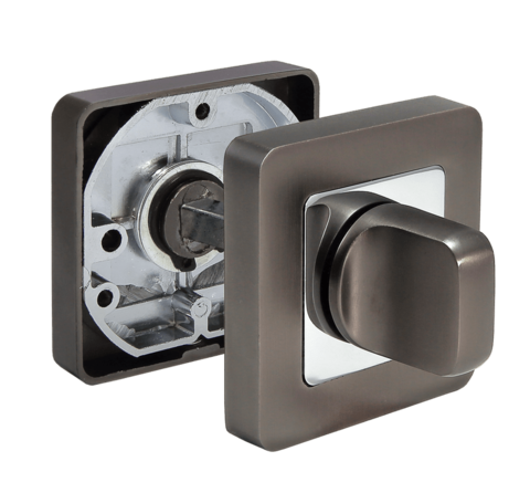 Завертка квадрат Морелли MH-WC-S55GR/PC, цвет графит/хром полированный к ручкам MH-44GR/CP-S55, MH-45GR/CP-S55, MH-46GR/CP-S55 (гарантия - 12 месяцев)