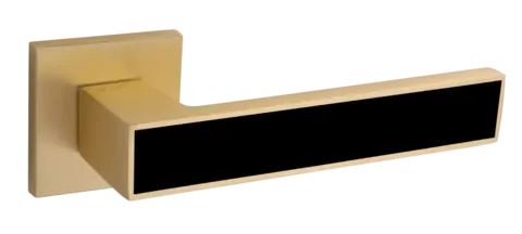 Ручка квадрат Тикс Кария 237-03 slim SSG/B, цвет золото матовое сатинированное/черный (гарантия - 6 месяцев)
