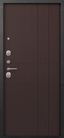 Дверь входная Сезам А-02 (2025), 2 замка, 1 мм металл, (черный сатин+темная лиственница) #3