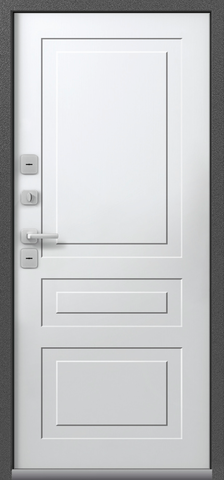 Термодверь входная Центурион Т-9 (2025), 2 замка, 1,4 мм металл, (антрацит муар/серый камень+белый кашемир) #3