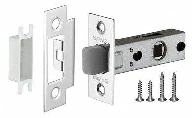 Защелка с пластиковым язычком Фуаро PLASTP12-45-25 (P12-45) CP, цвет хром (гарантия - 12 месяцев)