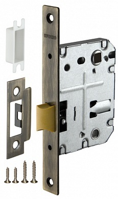 Замок врезной пластик Фуаро PLASTP72-50 (P72-50) AB, цвет бронза (гарантия - 12 месяцев)