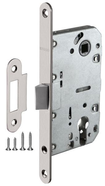 Замок под цилиндр пластик Фуаро PLASTP85C-50 (P85C-50) SN, цвет никель матовый (гарантия - 12 месяцев)