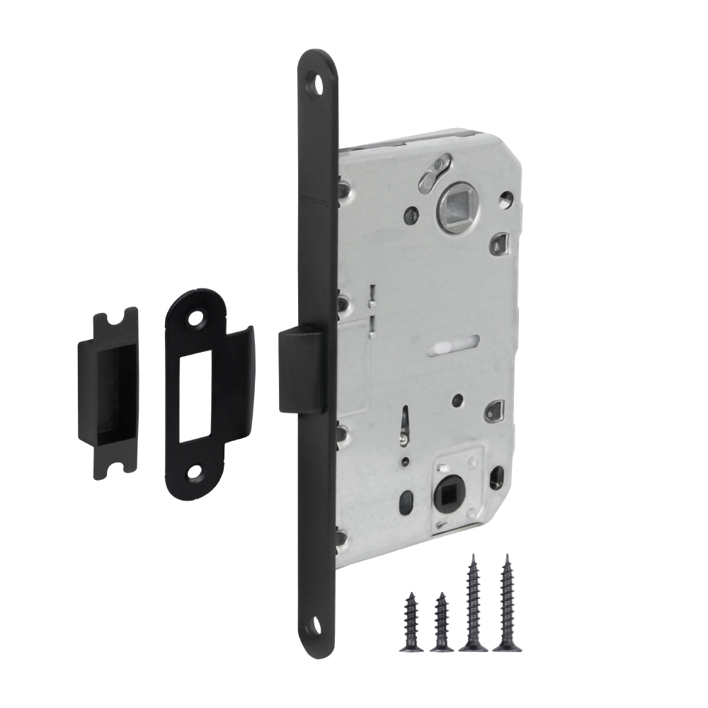 Замок сантехнический пластик Фуаро PLASTP96WC-50 (P96WC-50) BL, цвет черный (гарантия - 6 месяцев)