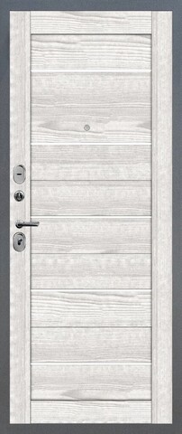 Теплая дверь входная FLY DOORS Аркан 206, 2 замка, 1,2 мм металл, (графит букле+айс ривьера) #3