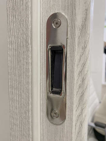 Дверь межкомнатная Альберо (Фрегат) Мегаполис Прага, цвет нордик дуб, экошпон, стекло черное #5