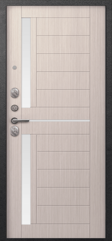 Дверь входная Сезам А-01 (2025), 2 замка, 0,8 мм металл, (черный сатин+капучино 3Д) #3