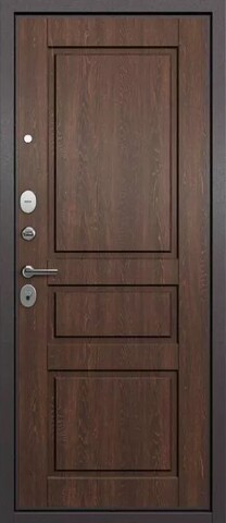 Теплая дверь входная Мастино (Бульдорс) Траст Эко 2, 2 замка, 1,4 мм металл, (шоколад букле+коньяк дуб) #3