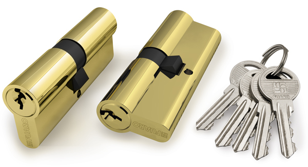 Цилиндр ключ-ключ Фуаро (100 ZA/70) 1000ZAKey70(30+10+30) PB, цвет латунь (гарантия - 12 месяцев)