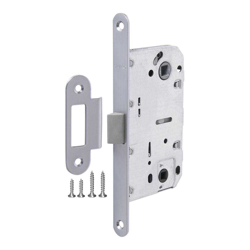 Замок сантехнический пластик Фуаро PLASTP96WC-50 (P96WC-50) SSC, цвет хром сатинированный (гарантия - 12 месяцев)