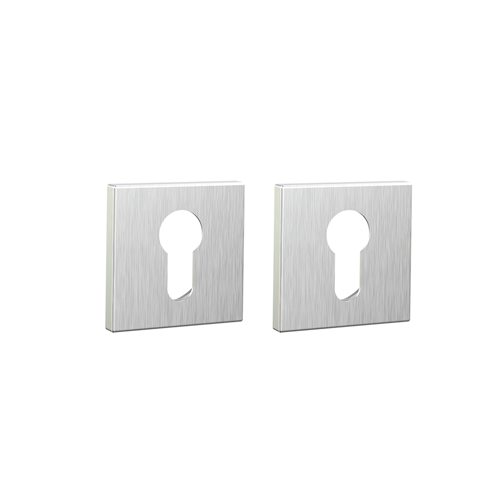 Накладка квадрат на цилиндр Пунто ET.K.ARC.Q52 (ET ARC) SSC-16, цвет хром сатинированный (гарантия - 12 месяцев)