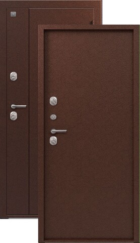 Термодверь входная Сезам Т-111 (2026), 2 замка, 1,2 мм металл, (медь антик+медь антик)