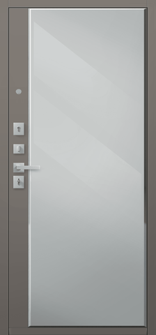 Теплая дверь входная Центурион С-104 зеркало (2026), 2 замка, 2 мм металл, (черный муар+грей кашемир) #3