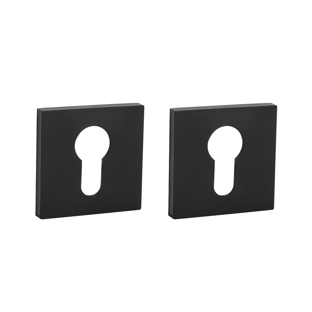 Накладка квадрат на цилиндр Аякс ET.K.JS51 (ET JS) BL-24, цвет черный (гарантия - 12 месяцев)