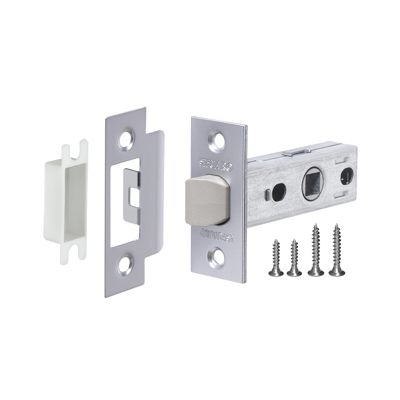 Защелка с пластиковым язычком Фуаро PLASTP12-45-25 SSC, цвет хром сатинированный (гарантия - 12 месяцев)