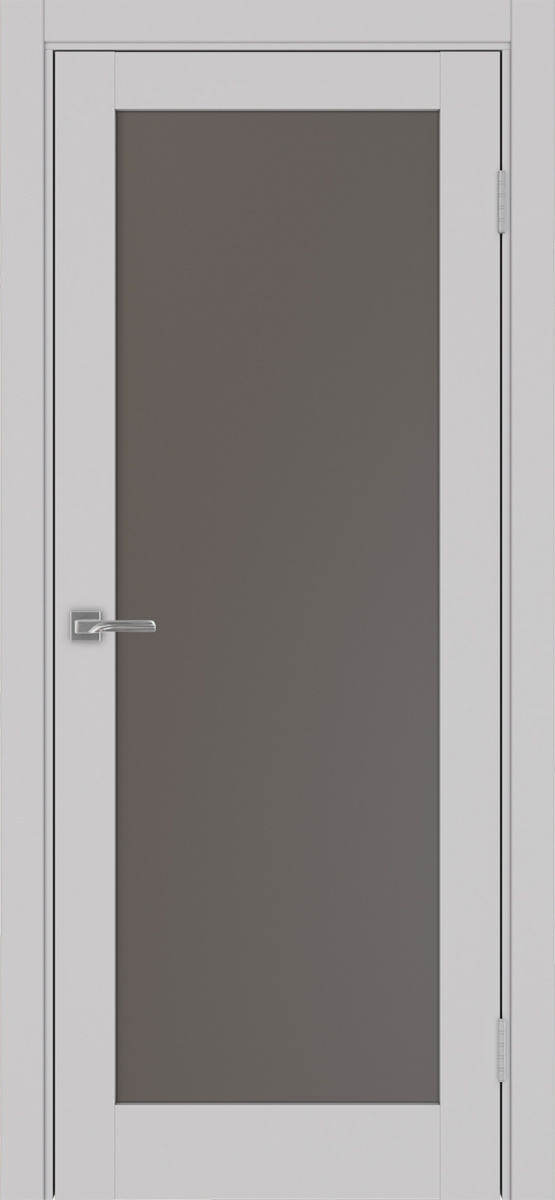 Дверь межкомнатная Оптима Порте Турин 501.2, цвет пепельный, экошпон, стекло бронза