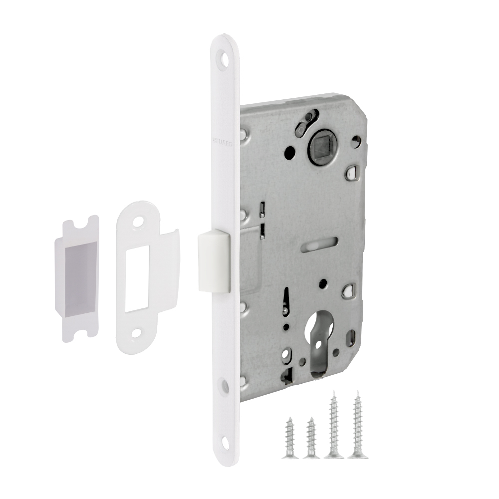 Замок под цилиндр пластик Фуаро PLASTP85C-50 (P85C-50) WH, цвет белый (гарантия - 12 месяцев)