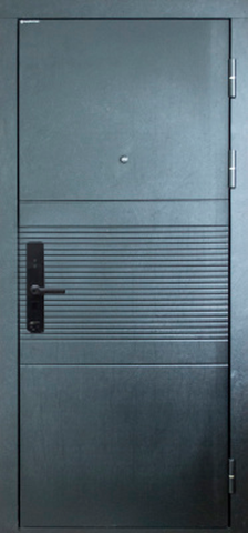 Дверь входная Город Мастеров Родина Блэк (электронный замок), 1 замок, 1,2 мм металл, (черный лофт+вязь каньон) #2