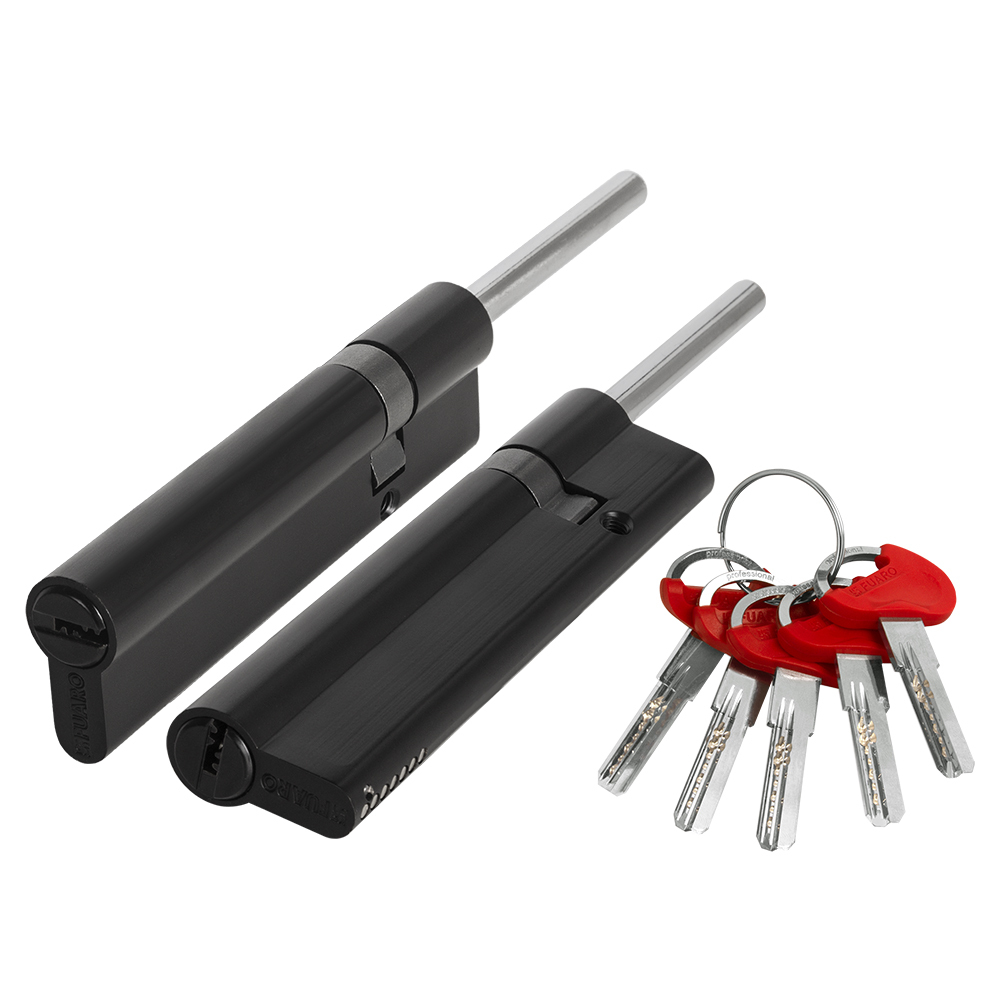 Цилиндр ключ-шток Фуаро D-PRO5007 Tang 90 w/k (55+10+25) BL-24, цвет черный (гарантия - 12 месяцев)