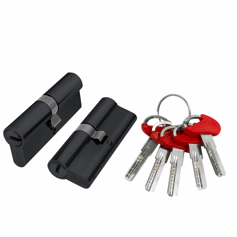 Цилиндр ключ-ключ Фуаро (D-PRO500/60) D-PRO5000Key60(25+10+25) BL, цвет черный (гарантия - 12 месяцев)