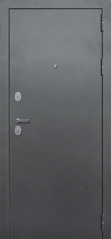 Теплая дверь входная Бункер Дуэт Барн, 2 замка, 1,2 мм металл, (темный букле+снежный бетон) #2