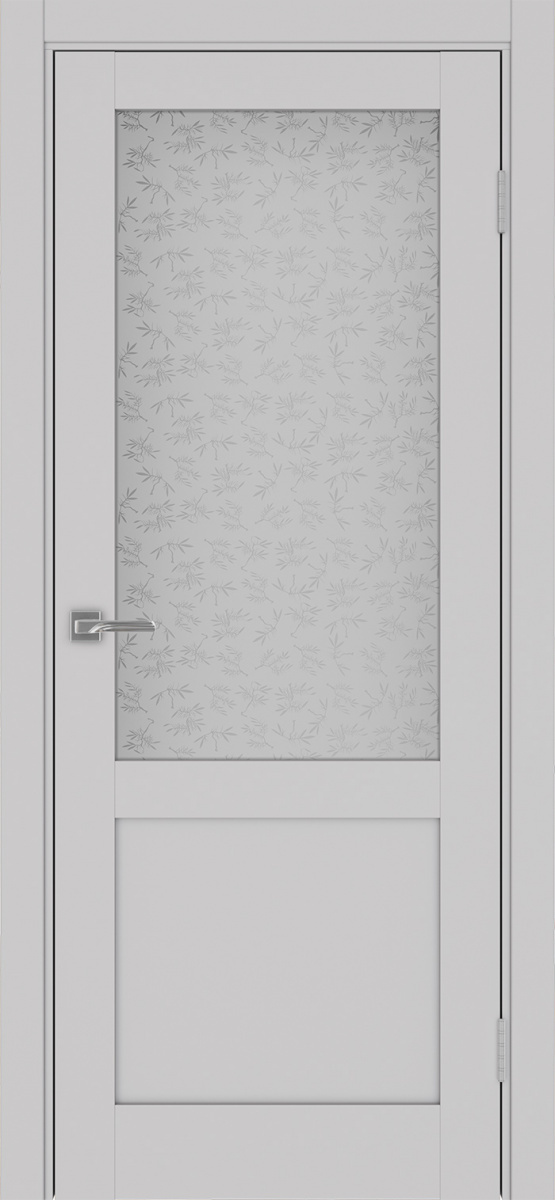 Дверь межкомнатная Оптима Порте Турин 502.21, цвет пепельный, экошпон, стекло Дали