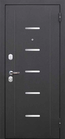 Дверь входная Феррони Гарда 7,5 см серебро царга, 2 замка, 1,2 мм металл, (серебро антик+грей дуб неаполь) #2