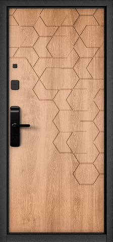 Теплая дверь входная Мастино (Бульдорс) Сити Лайт IQ D21-184 (электронный замок), 2 замка, 1,4 мм металл, (черный муар+натуральный дуб шале) #3