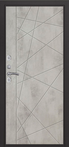 Термодверь входная Аргус Хьюстон, 2 замка, 1,5 мм металл, (темно серый букле+светлый бетон) #3