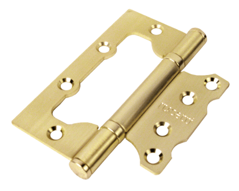 Петля накладная Ручетти RFH-100*75*2,5SG, цвет золото матовое (гарантия - 6 месяцев)