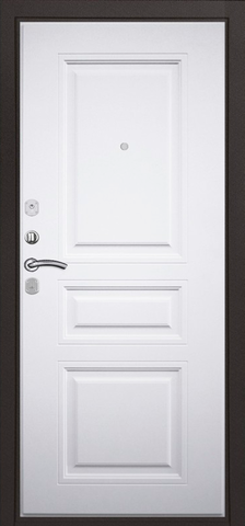 Дверь входная Аргус Практик 3, 2 замка, 1,2 мм металл, (серый букле+белый) #3