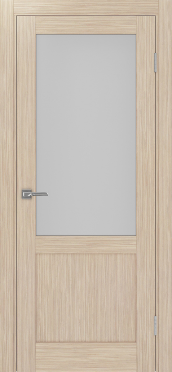 Дверь межкомнатная Оптима Порте Турин 502.21, цвет беленый дуб, экошпон, стекло мателюкс