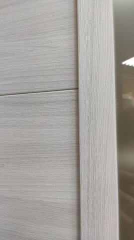 Дверь межкомнатная Ла Стелла 202, цвет снежный ясень, экошпон, стекло матовое #2