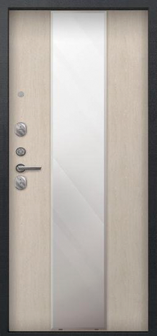 Дверь входная Сезам А-04 (2025), 2 замка, 1 мм металл, (черный сатин+седой дуб) #3