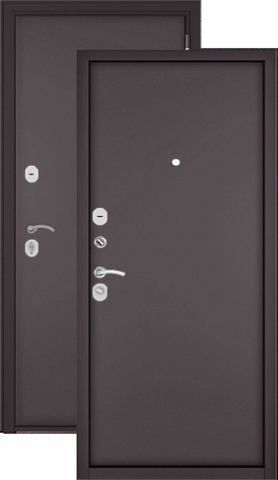 Дверь входная Мастино (Бульдорс) Хоум Эко Металл/металл, 2 замка, 1,4 мм металл, (шоколад букле+шоколад букле)