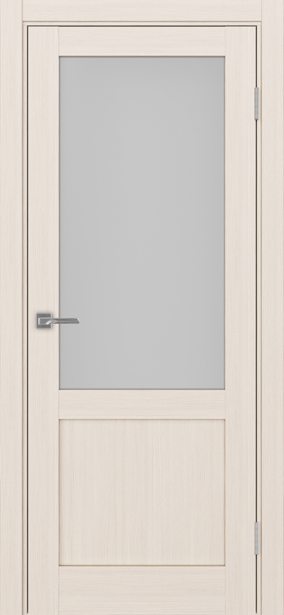 Дверь межкомнатная Оптима Порте Турин 502.21, цвет перламутровый ясень, экошпон, стекло мателюкс