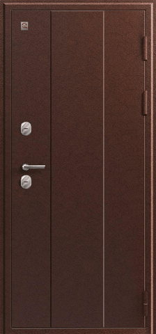 Термодверь входная Сезам Т-100 (2024), 2 замка, 1 мм металл, (медь антик+миндаль рифленый) #2