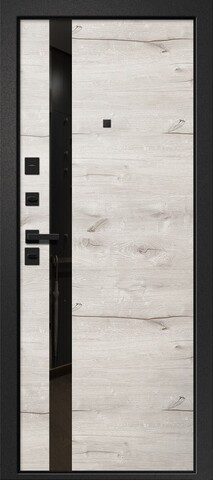 Теплая дверь входная Ретвизан Орфей-311 Нью, 2 замка, 1,4 мм металл, (блэк астана вертикальный+арктик дуб горизонтальный) #3