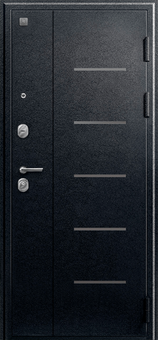 Теплая дверь входная Сезам V-06 (2025), 2 замка, 1 мм металл, (черный муар+белый) #2