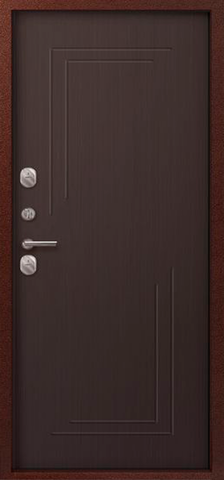 Термодверь входная Сезам Т-100 (2025), 2 замка, 1 мм металл, (медь антик+темная лиственница) #3