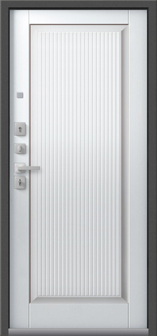 Теплая дверь входная Центурион Люкс-7 (2025), 2 замка, 2 мм металл, (пепельный муар+белый кашемир) #3