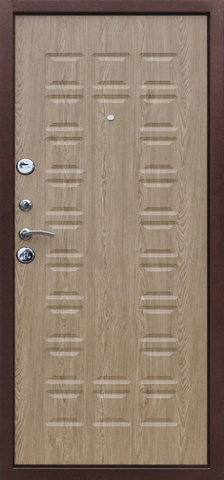 Дверь входная Феррони Йошкар, 2 замка, 1,2 мм металл, (медь антик+карпатская ель) #3