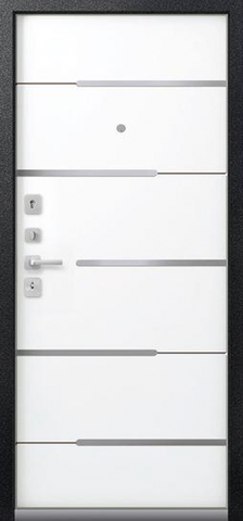 Теплая дверь входная Центурион С-108 (2025), 2 замка, 1,4 мм металл, (черный муар+белый кашемир) #3