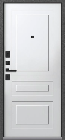 Теплая дверь входная Центурион Люкс-4 (2025), 2 замка, 2 мм металл, (антрацит муар/маренго кашемир+белый кашемир) #3