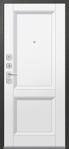 Теплая дверь входная Центурион Люкс-3 (2025), 2 замка, 2 мм металл, (графит муар+белый кашемир) #3