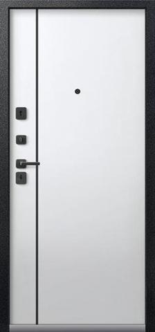 Теплая дверь входная Центурион С-106 (2025), 2 замка, 1,4 мм металл, (черный муар+белый кашемир) #3