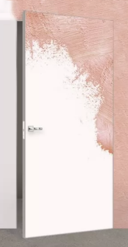 Дверь межкомнатная Велдорис Инвизибл 42 (замок Morelli М1895 SN, врезка под скрытые петли Kubica K6360-38 2 шт., кромка белая (меламин) с 4-х сторон), цвет белый, под покраску, глухая