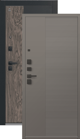 Теплая дверь входная Центурион С-112 (2026), 2 замка, 2 мм металл, (черный муар/черный кварц/мокко орех+базальт кашемир)