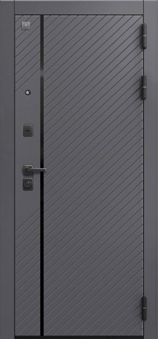 Теплая дверь входная Сезам V-18 (2026), 2 замка, 1,4 мм металл, (черный муар/графит кашемир+сильвер кашемир) #2