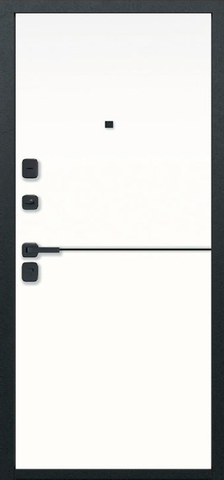 Теплая дверь входная Феррони 9 см Молдинг, 2 замка, 1,4 мм металл, (коричневый сатин+белый эмалит) #3